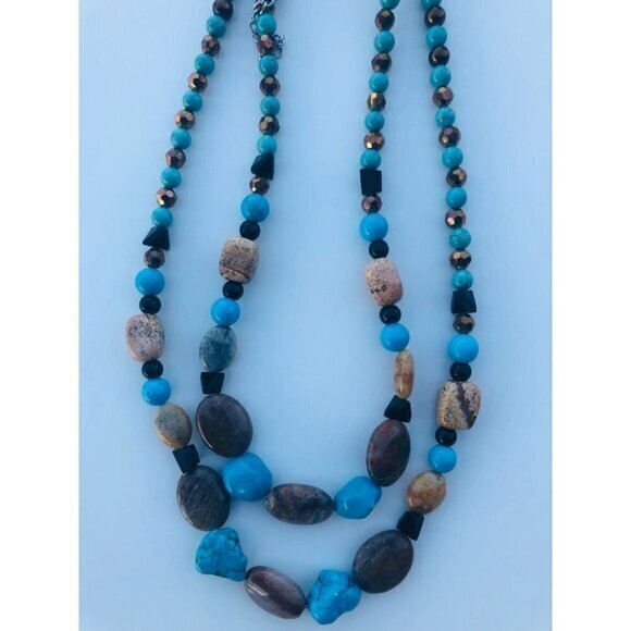 Multicolor Necklace‎ & Earrings. 18 In - Picture 5 of 8